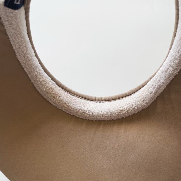 Women\'s Vintage Polo Ralph Lauren Shield Wide Brim Beige Golf Visor 90s